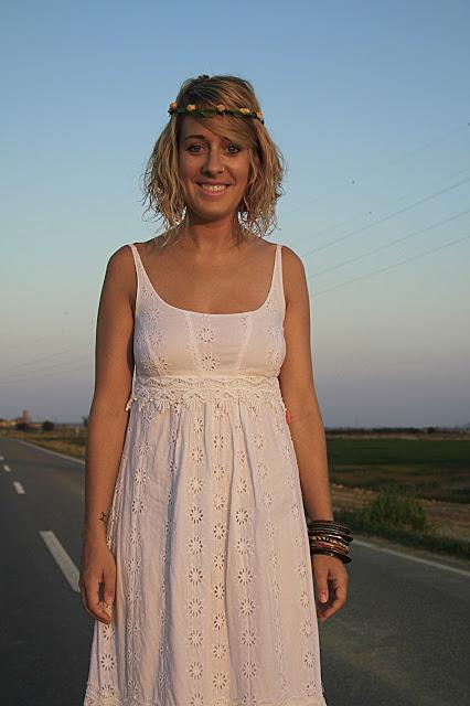 Ibiza...Flamenco White Dress