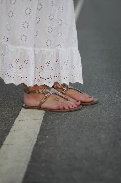Ibiza...Flamenco White Dress