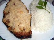 Berenjenas rellenas acelgas guisantes