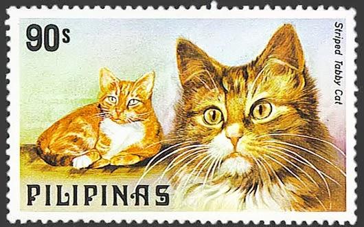Sellos con imágenes de gatos