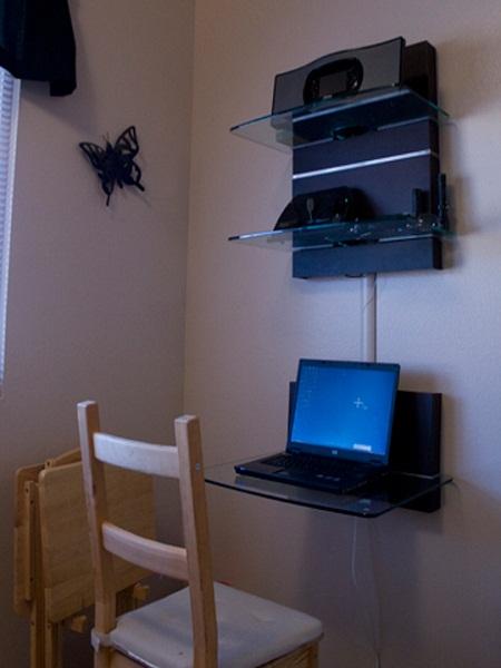 ZONA ESTUDIO ( I PARTE):  ESCRITORIOS FIJADOS A LA PARED