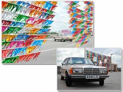 Detalles de arte en la última planta del parking de Frank's Cafe, Londres.