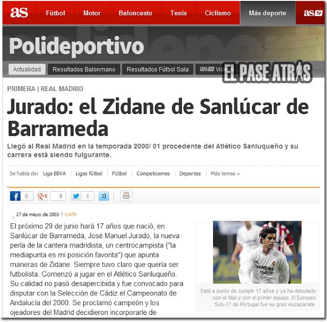 Diario As (27 Mayo 2003) Jurado: El Zidane de Sanlúcar de Barrameda