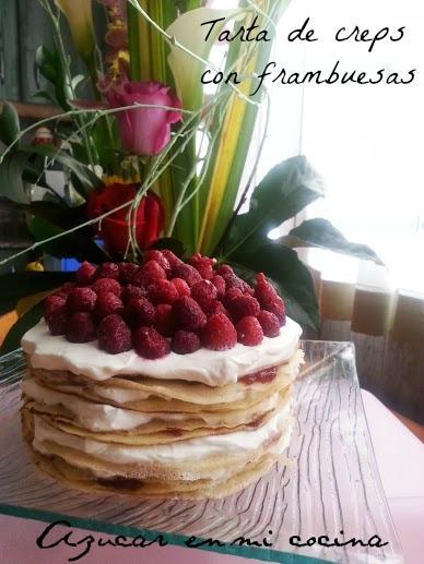 Y para mi cumpleaños……Frambuesa Crêpe Cake o tarta de tortitas y frambuesas