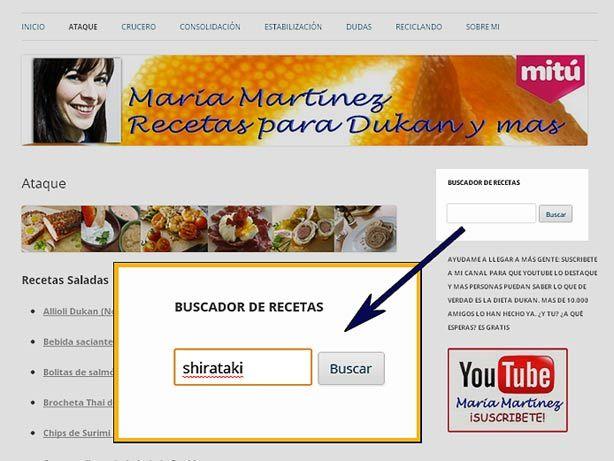 Buscar Recetas Dukan: ¿Cómo encuentro una receta en el blog?