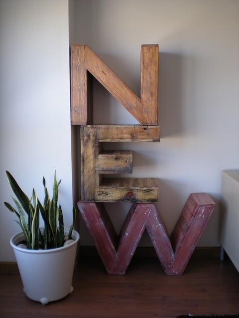 Decorando con letras vintage