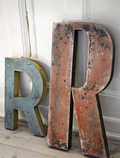 Decorando con letras vintage