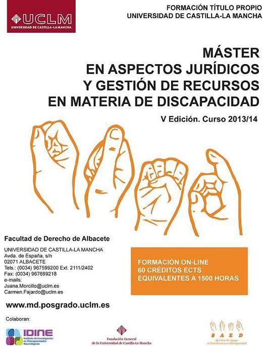 Máster en Aspectos Jurídicos y Gestión de Recursos en Materia de Discapacidad