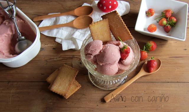 HELADO DE FRESAS DE LA ABUELA