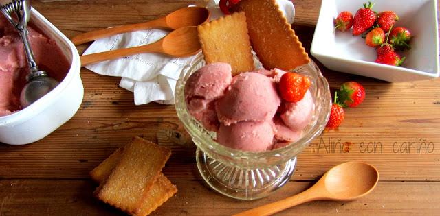 HELADO DE FRESAS DE LA ABUELA