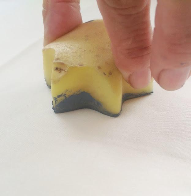 Fun with Kids summer: pintando con patatas (estampación sobre tela)