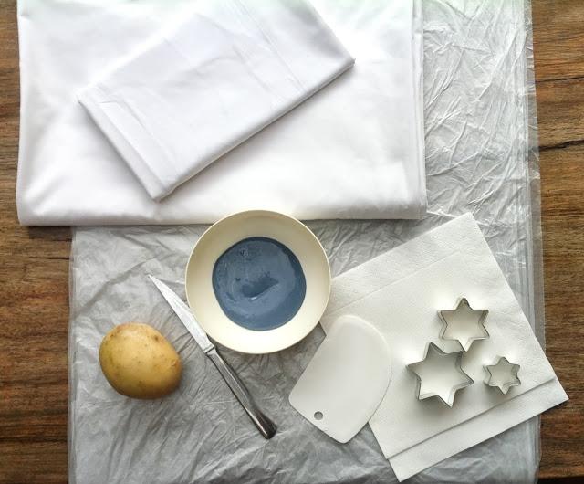 Fun with Kids summer: pintando con patatas (estampación sobre tela)