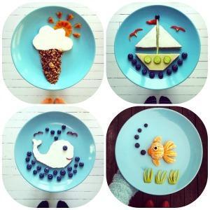 Platos de comida de una forma muy muy creativa