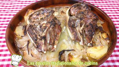 cabeza de cordero al horno
