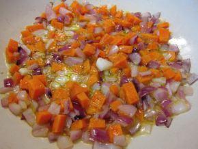 Gratinado de habicholillas con tapenade vegetariano.