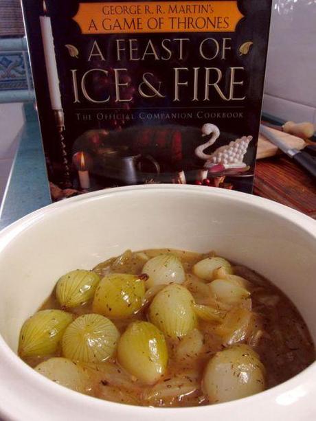 Chalotas en salsa gravy vegetariana