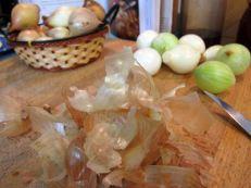 Chalotas en salsa gravy vegetariana