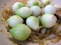 Chalotas en salsa gravy vegetariana