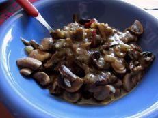 Champiñones en salsa de cerveza