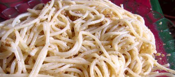 Spaguetti con salsa de nueces