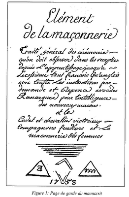 UN RITUAL INÉDITO EN LENGUA FRANCESA FECHADO EN 1758.