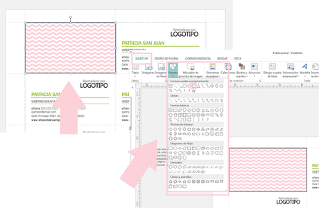 Diseñar tarjetas de visita en Publisher