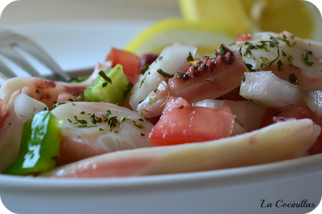Ensalada de pulpo aliñado