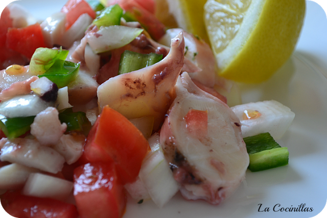Ensalada de pulpo aliñado