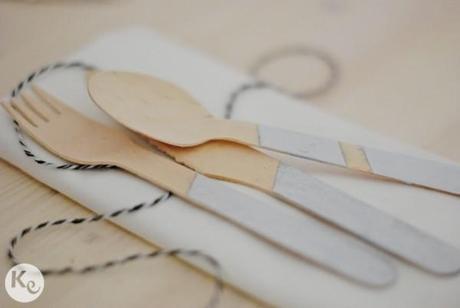 Decorate wood cutlery