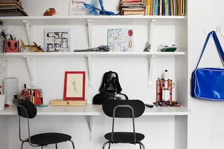 Lo cotidiano, y natural de una vivienda bohemia en la buhardilla