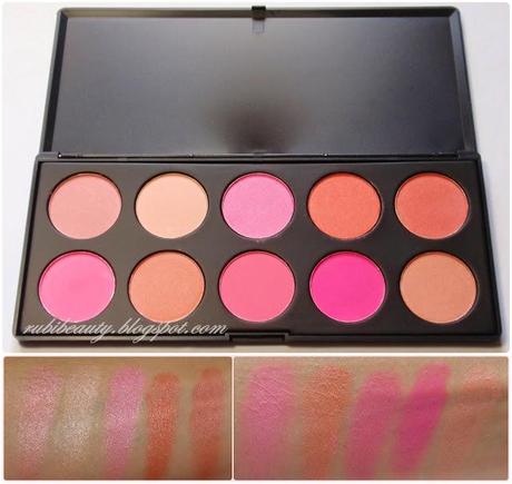 rubibeauty haul tmart coloretes blush palette swatch swatches