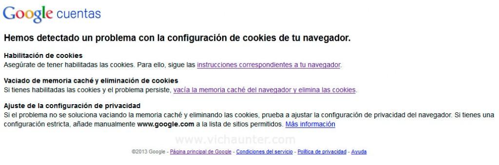 error google cuentas