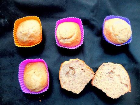 Muffins de Plátano, Miel y Nueces. Muffins de Plátano, Miel y Nueces.