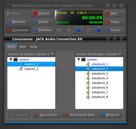 Workarround para usar PulseAudio y Jack de forma sencilla.