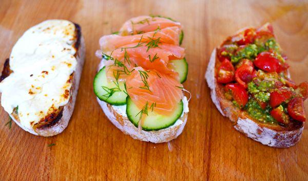 receta: tostas variadas