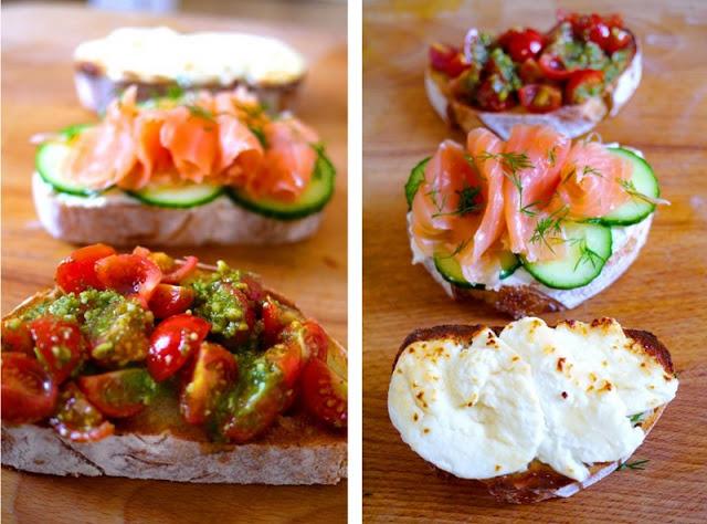 receta: tostas variadas