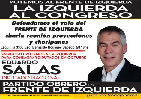 Choripaneada por la defensa del voto al FIT en Ruta 20