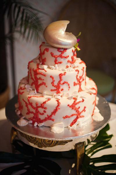 tarta color coral boda 2
