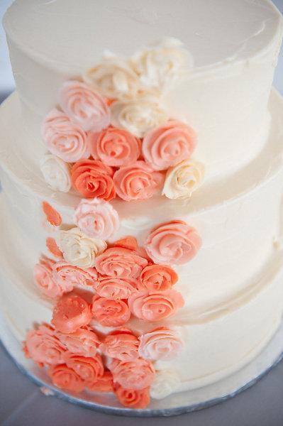 tarta color coral boda