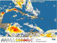 Chubascos en pronostico para esta tarde y la noche.