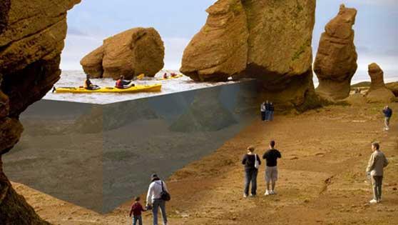mareas en la Bahía de Fundy, Canadá