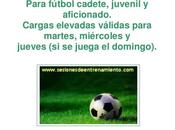 sesiones entrenamiento para fútbol juvenil aficionado