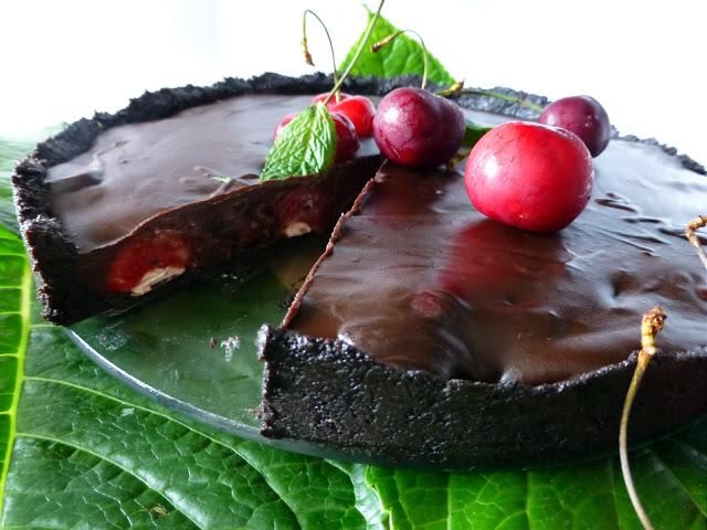 Ganaché de Chocolate Negro sobre Cerezas rellenas... Ganaché de Chocolate Negro sobre Cerezas rellenas...