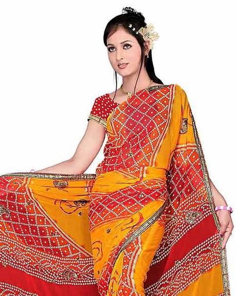 Saris estilo Bandhani