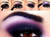 Maquillaje efecto difuminado negro morado