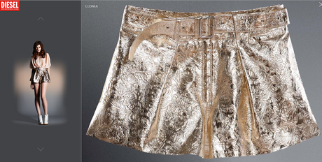 Diesel leather shorts AW2013