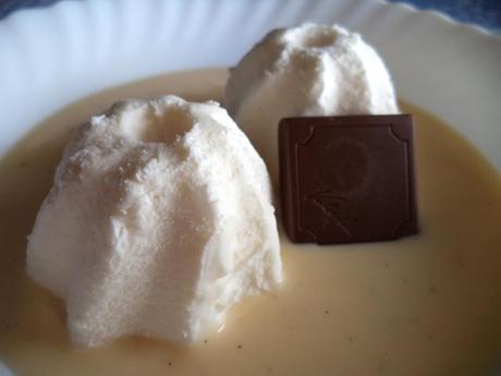 Helado de Nata con Crema Inglesa