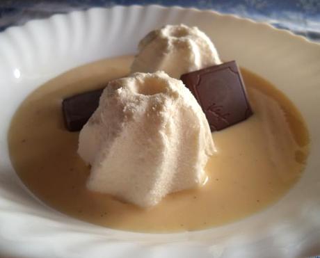 Helado de Nata con Crema Inglesa