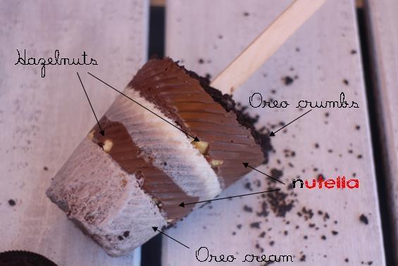 Oreo cream & Nutella Popsicles