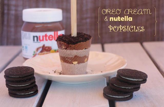 Oreo cream & Nutella Popsicles
